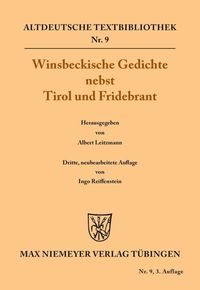 Produktbild: Winsbeckische Gedichte nebst Tirol und Fridebrant