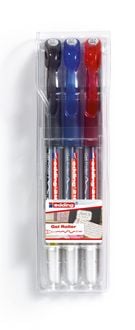 Produktbild: Edding Gelroller 2185 schwarz+rot+blau 3er Set