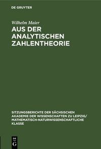 Produktbild: Aus der analytischen Zahlentheorie