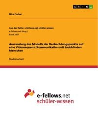 Produktbild: Anwendung des Modells der Beobachtungspunkte auf eine Videosequenz. Kommunikation mit taubblinden Menschen