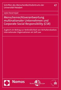 Produktbild: Menschenrechtsverantwortung multinationaler Unternehmen und Corporate Social Responsibility (CSR)