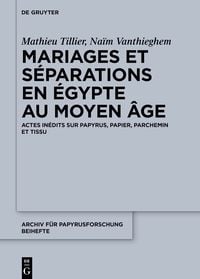 Produktbild: Mariages et s&eacute;parations en &Eacute;gypte au Moyen &Acirc;ge