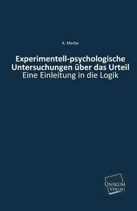 Produktbild: Marbe, K: Experimentell-psychologische Untersuchungen &uuml;ber d