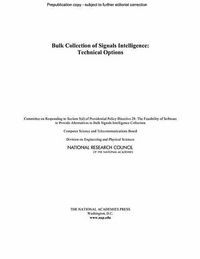 Produktbild: Bulk Collection of Signals Intelligence
