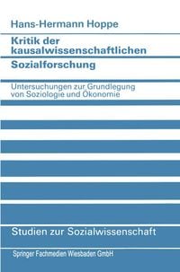 Produktbild: Kritik der kausalwissenschaftlichen Sozialforschung