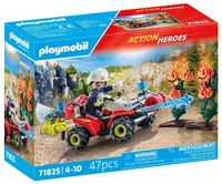 Produktbild: PLAYMOBIL 71825 Feuerwehr Quad l&ouml;scht Heckenbrand