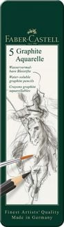 Produktbild: Faber-Castell Aquarellbleistifte Graphite Aquarelle, HB 2B 4B 6B 8B, 5er Set