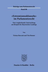 Produktbild: "Extremismusklauseln" im Parlamentsrecht
