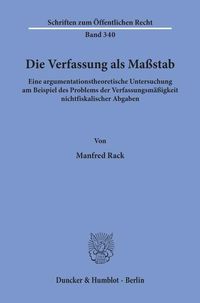 Produktbild: Die Verfassung als Ma&szlig;stab.