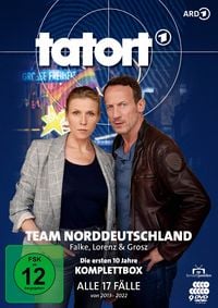 Produktbild: Tatort - Team Norddeutschland (Falke, Lorenz & Grosz) - Die ersten 10 Jahre Komplettbox (Alle 17 F&auml;lle von 2013-2022) (9 DVDs)
