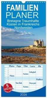 Produktbild: Familienplaner 2026 - Bretagne Traumhafte K&uuml;sten in Frankreichs Nordwesten mit 5 Spalten (Wandkalender, 21 x 45 cm) CALVENDO