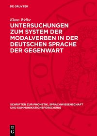 Produktbild: Untersuchungen zum System der Modalverben in der deutschen Sprache der Gegenwart