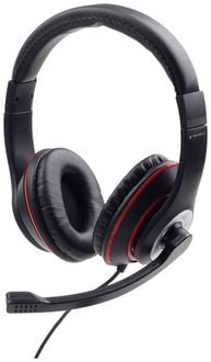 Produktbild: Gembird Over Ear Headset kabelgebunden Schwarz, Rot Lautst&auml;rkeregelung, Headset