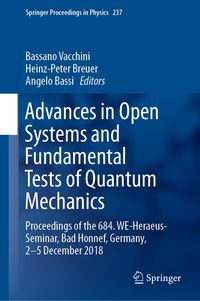Produktbild: Advances in Open Systems and Fundamental Tests of Quantum Mechanics