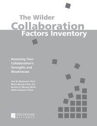 Produktbild: The Wilder Collaboration Factors Inventory