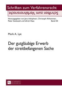 Produktbild: Der gutglaeubige Erwerb der streitbefangenen Sache