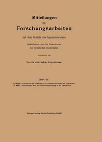 Produktbild: Mittteilungen &uuml;ber Forschungsarbeiten auf dem Gebiete des Ingenieurwesens