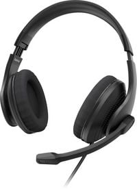 Produktbild: Hama PC-Office-Headset \"HS-USB300 V2\", Stereo, Schwarz On Ear Headset Schwarz