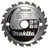 Produktbild: Makita SPECIALIZED B-32932 Hartmetall Kreiss&auml;geblatt 85 x 15 x 0.7 mm Z&auml;hneanzahl: 20 1 St.
