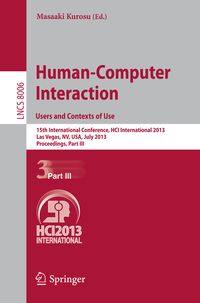 Produktbild: Human-Computer Interaction: Users and Contexts of Use
