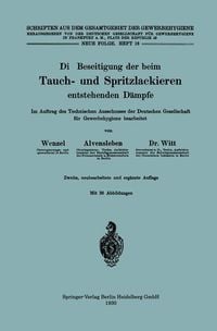 Produktbild: Die Beseitigung der beim Tauch- und Spritzlackieren entstehenden D&auml;mpfe