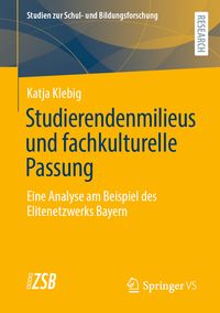 Produktbild: Studierendenmilieus und fachkulturelle Passung