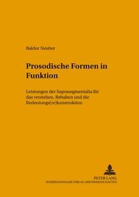 Produktbild: Prosodische Formen in Funktion