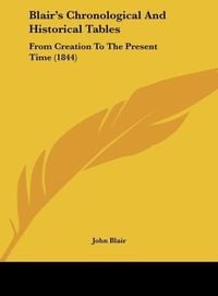 Produktbild: Blair's Chronological And Historical Tables