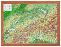 Produktbild: Relief Schweiz klein 1:1 MIO mit Holzrahmen