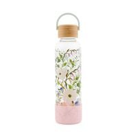 Produktbild: Trinkflasche aus Glas mit Silikoncover, "Rose Petals"