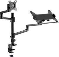 Produktbild: ICY BOX IB-MS622-T Monitorst&auml;nder f&uuml;r einen Monitor bis 32" und ein Notebook bis 17,3" Monitorhalterung 1 81,3 cm (32") Schwarz Schwenkbar
