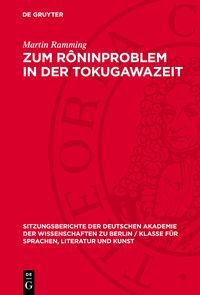 Produktbild: Zum R&ocirc;ninproblem in der Tokugawazeit