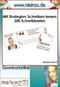 Produktbild: Mit Strategien Schreiben lernen - 200 Schreibkarten