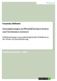 Produktbild: Satzerg&auml;nzungen im Wemfall kennen lernen und bestimmen k&ouml;nnen