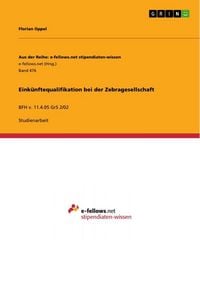 Produktbild: Eink&uuml;nftequalifikation bei der Zebragesellschaft