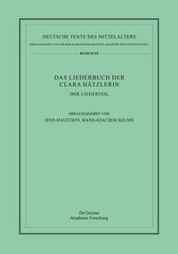 Produktbild: Das Liederbuch der Clara H&auml;tzlerin