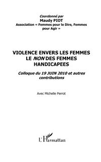Produktbild: Violence envers les femmes : le non des femmes handicapees -