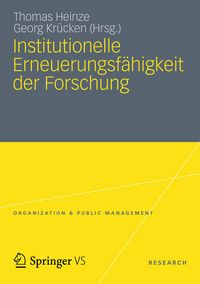 Produktbild: Institutionelle Erneuerungsf&auml;higkeit der Forschung