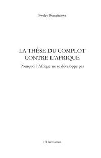 Produktbild: La these du complot contre l'Afrique