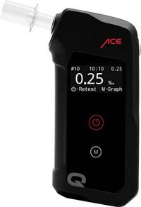 Produktbild: ACE Alkoholtester Schwarz 0.00 bis 5.00 &permil;