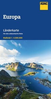 Produktbild: ADAC L&auml;nderkarte Europa 1:4,5 Mio.