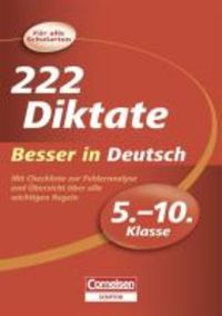 Produktbild: Besser in der Sekundarstufe I Deutsch. 5.-10. Schuljahr. 222 Diktate zur aktuellen Rechtschreibung und Zeichensetzung