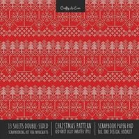 Produktbild: Christmas Pattern Scrapbook Paper Pad 8x8 Decorative Scrapbooking Kit for Cardmaking Gifts, DIY Crafts, Printmaking, Papercrafts, Red Knit Ugly Sweate