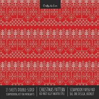 Produktbild: Christmas Pattern Scrapbook Paper Pad 8x8 Decorative Scrapbooking Kit for Cardmaking Gifts, DIY Crafts, Printmaking, Papercrafts, Red Knit Ugly Sweater Style