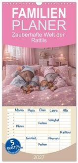 Produktbild: Familienplaner 2027 - Zauberhafte Welt der Rattlis mit 5 Spalten (Wandkalender, 21 x 45 cm) CALVENDO