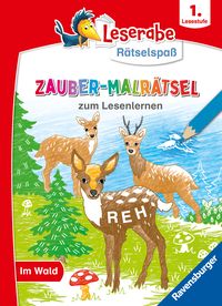Produktbild: Leserabe R&auml;tselspa&szlig; - Zauber-Malr&auml;tsel zum Lesenlernen: Im Wald (1. Lesestufe)