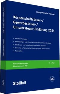 Produktbild: K&ouml;rperschaftsteuer-, Gewerbesteuer-, Umsatzsteuer-Erkl&auml;rung 2024