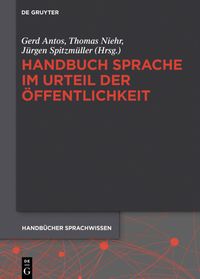 Produktbild: Handbuch Sprache im Urteil der &Ouml;ffentlichkeit