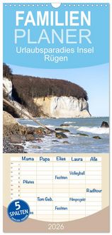 Produktbild: Familienplaner 2026 - Urlaubsparadies Insel R&uuml;gen mit 5 Spalten (Wandkalender, 21 x 45 cm) CALVENDO
