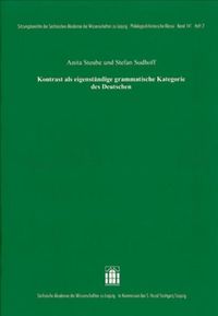 Produktbild: Kontrast als eigenst&auml;ndige grammatische Kategorie des Deutschen